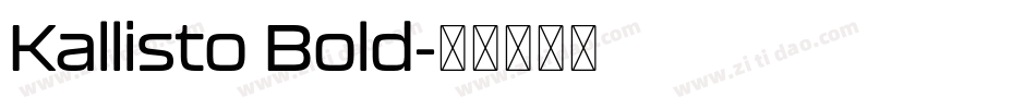 Kallisto Bold字体转换